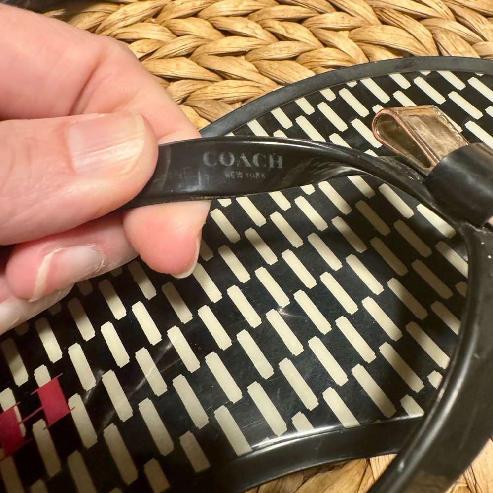 Coach Black and Gold Sandals - Picture 7 of 14